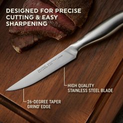 Alternative view of Corelle Lightweight Plates Chicago Dinnerware Insignia Steel  4-piece Steak Knife Set