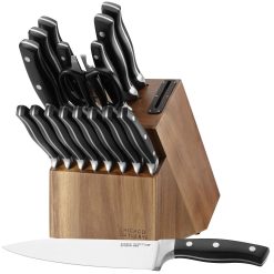 Corelle Lightweight Plates Chicago Dinnerware Insignia Classic 18-piece Block Set with Built-in Sharpener