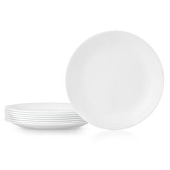 Corelle Lightweight Plates Winter Frost White 10.25 Dinner Plates, 8-pack