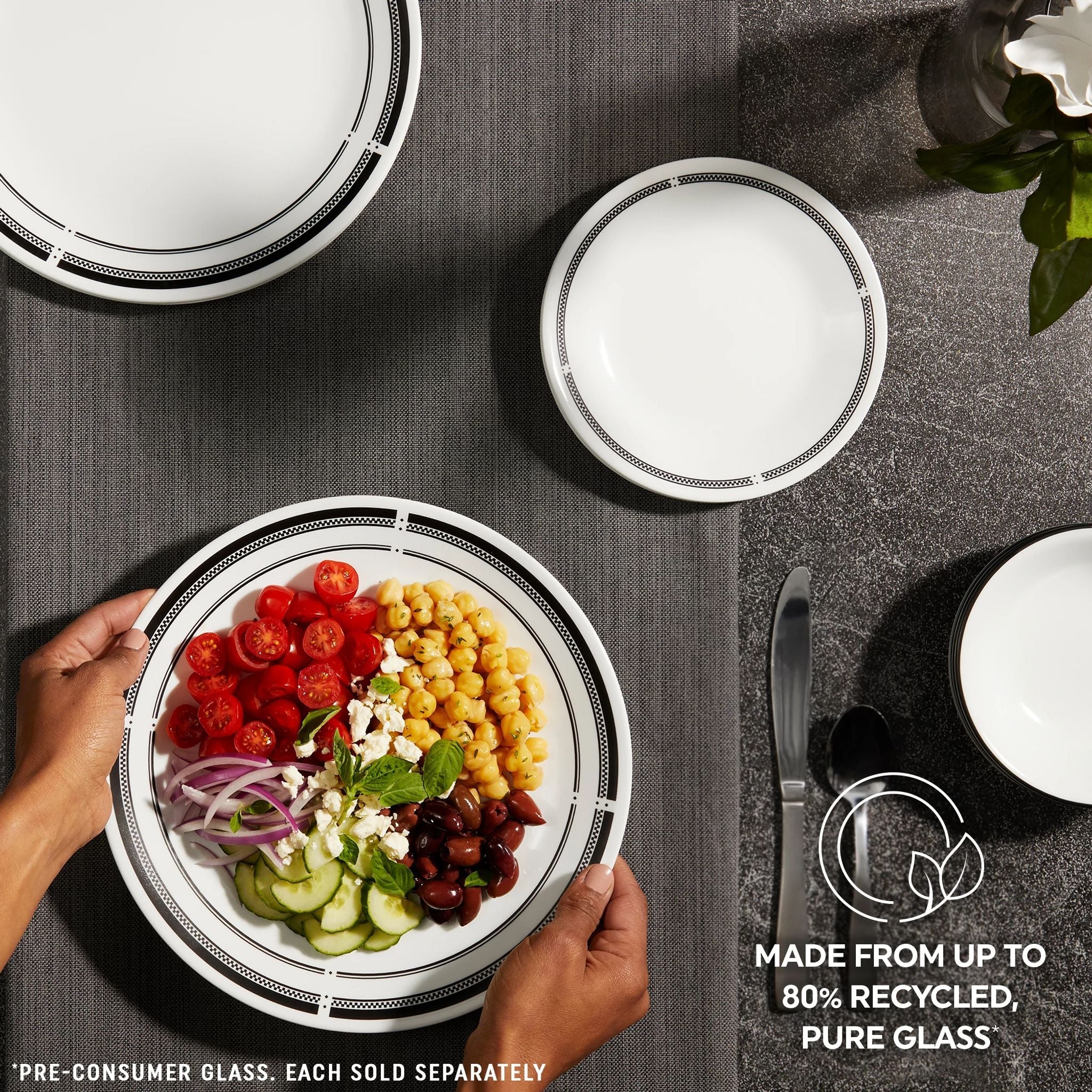 Corelle Lightweight Plates Brasserie 18-piece Dinnerware Set, Service for 6 - Image 6