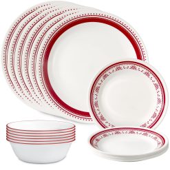 Corelle Lightweight Plates Sadie 18-piece Dinnerware Set, Service for 6