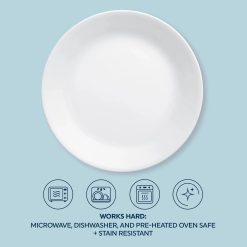 Alternative view of Corelle Lightweight Plates Winter Frost White 16-piece Mugless Dinnerware Set, Service for 4