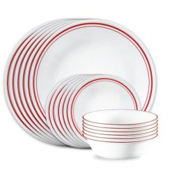 Corelle Lightweight Plates Logan 18-pc Dinnerware Set, Service for 6