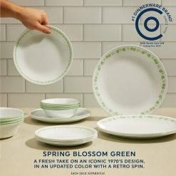 Alternative view of Corelle Lightweight Plates Spring Blossom Green 10-ounce Bowl