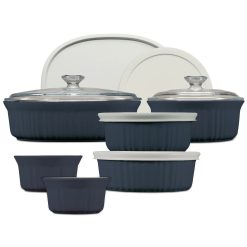 CorningWare  French Colors 12-piece Oval Bakeware Set, Navy