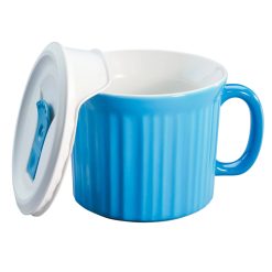 CorningWare  20-ounce Light Blue Meal Mug  with Vented Lid