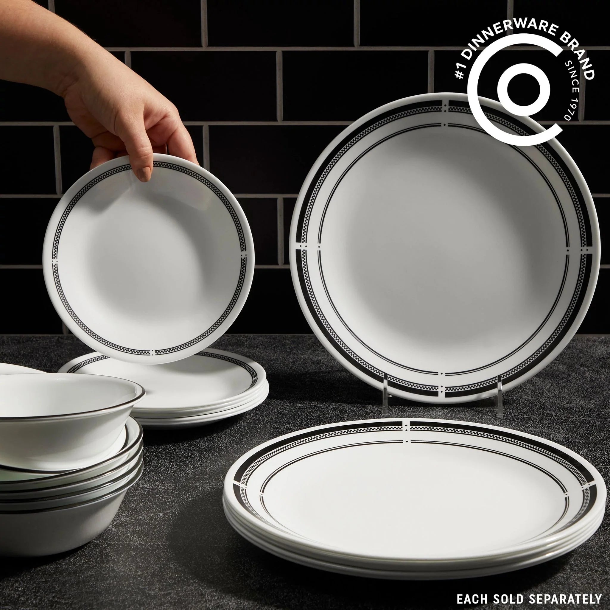 Corelle Lightweight Plates Brasserie 6.75 Appetizer Plate - Image 4