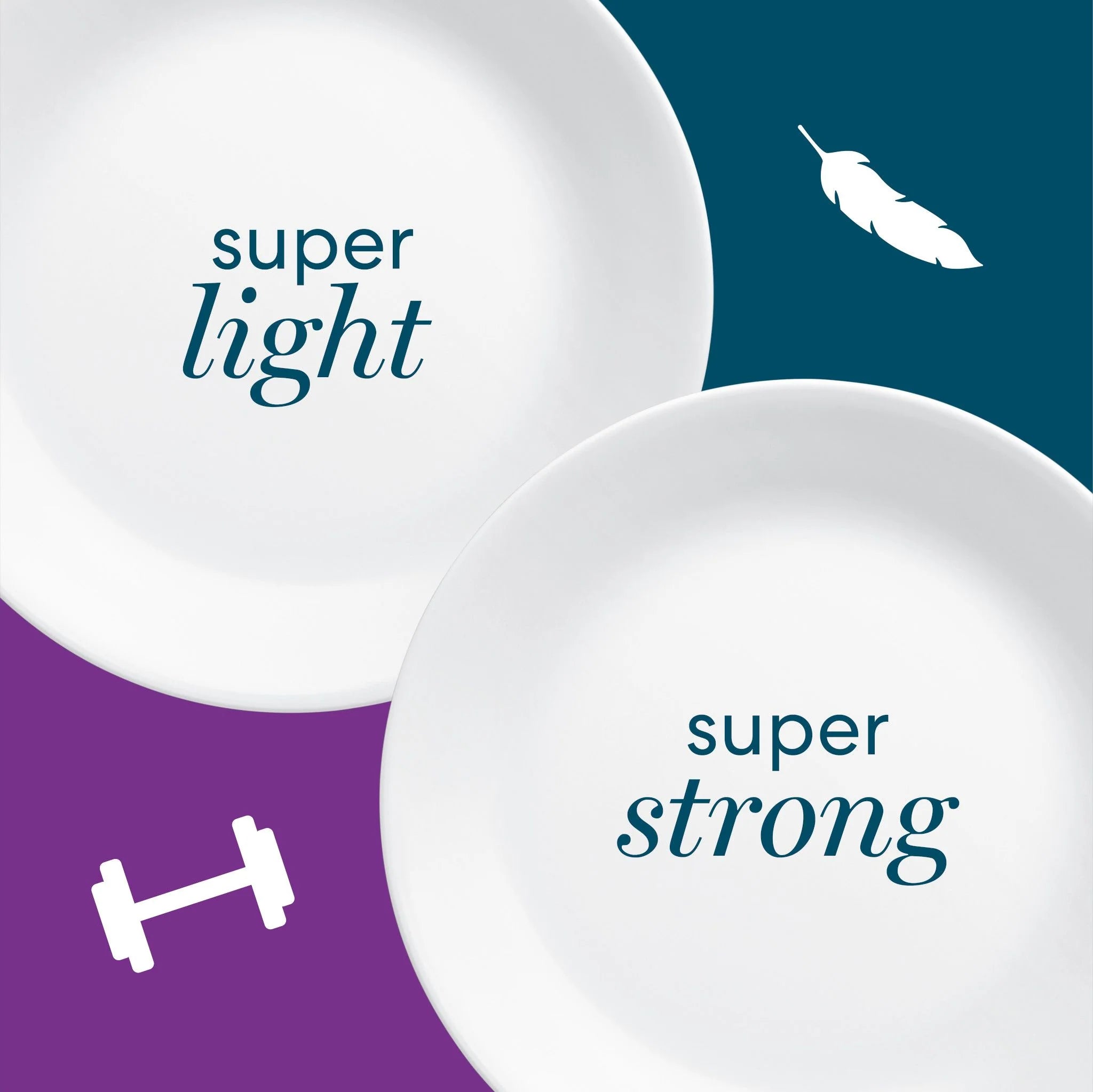 Corelle Lightweight Plates Winter Frost White 50-piece Dinnerware Set, Service for 8, EXCLUSIVE - Image 2