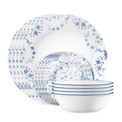 Corelle Lightweight Plates Darlington 12-piece Dinnerware Set, Service for 4