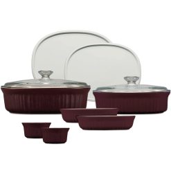 CorningWare  French Colors 10-piece Bakeware Set, Cabernet