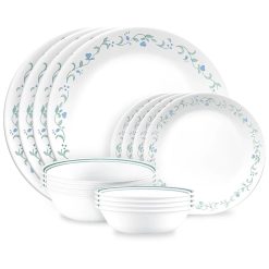 Corelle Lightweight Plates Country Cottage 16-piece Mugless Dinnerware Set, Service for 4