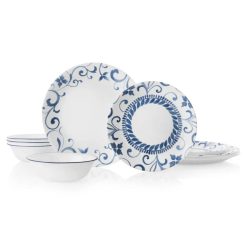 Corelle Lightweight Plates Artemis 12-piece Dinnerware Set, Service for 4