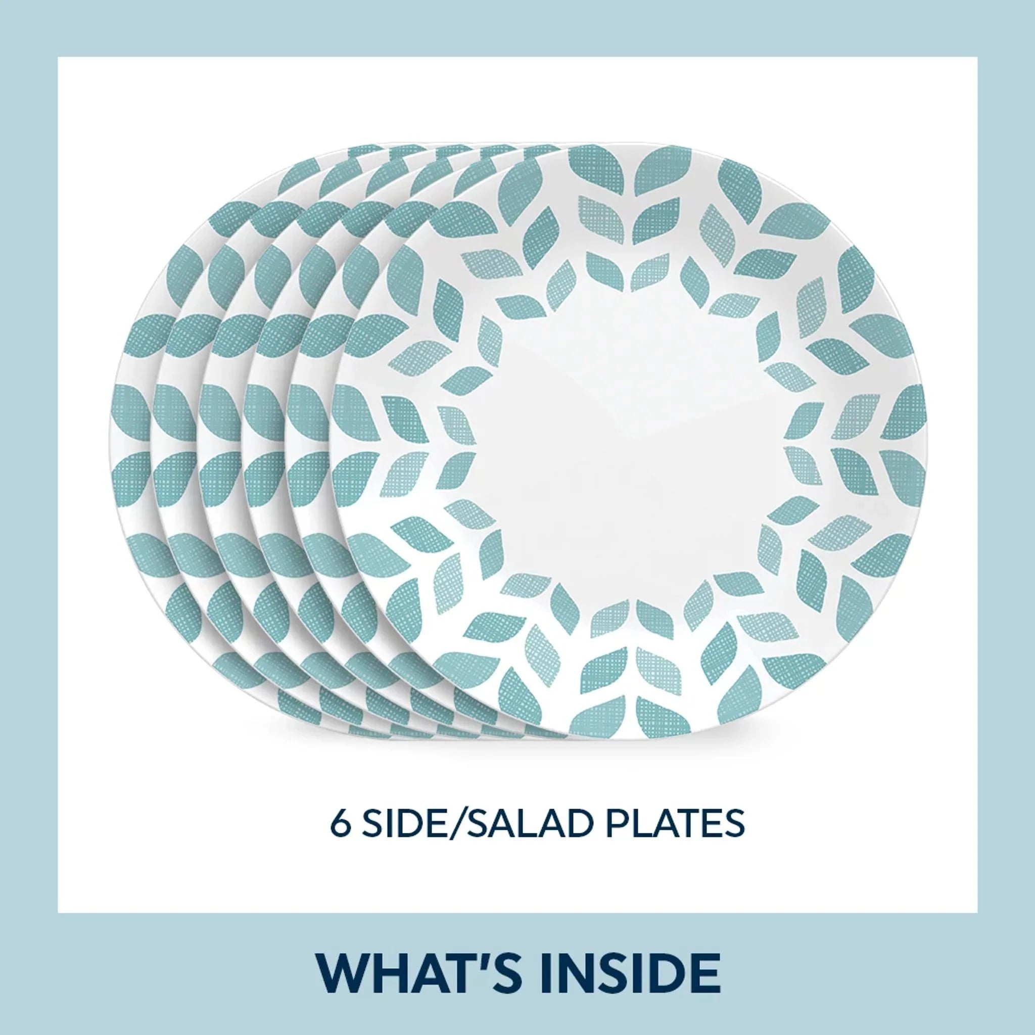 Corelle Lightweight Plates Global Collection Northern Pines 8.5 Salad Plates, 6-pack - Image 6