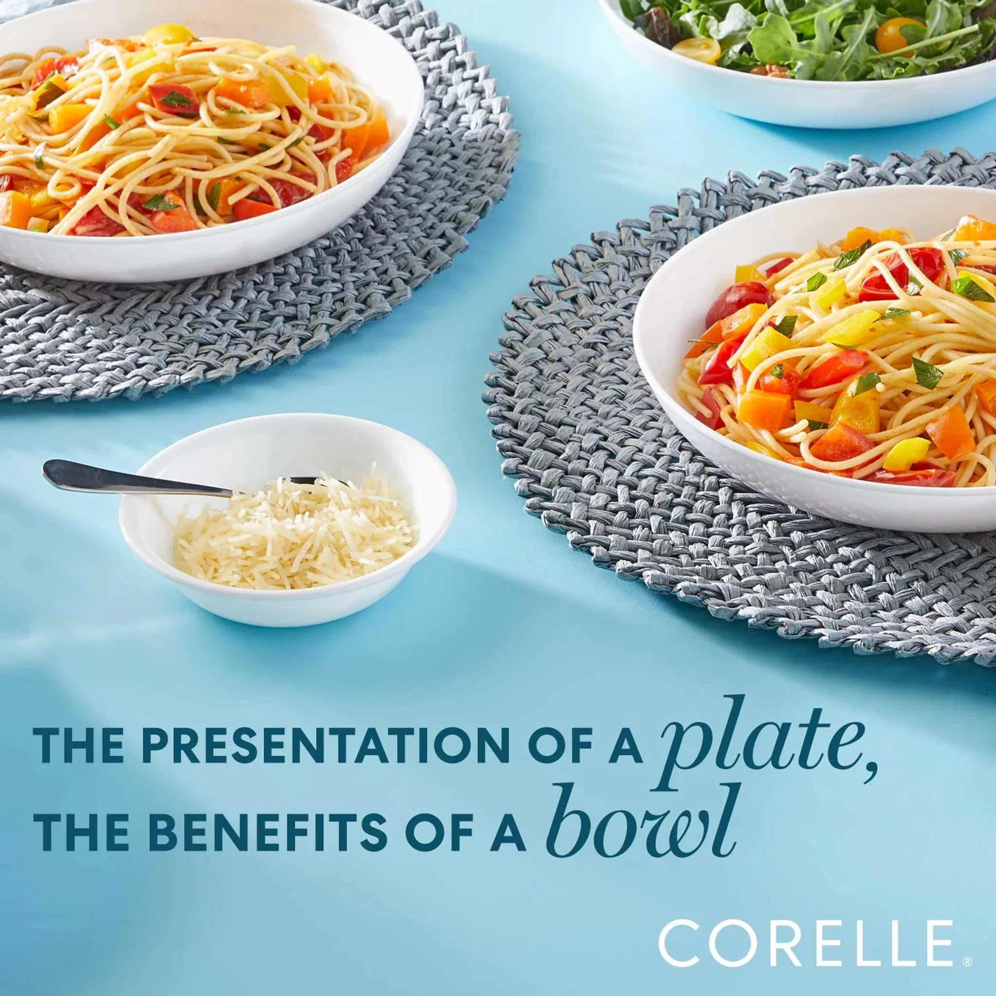 Corelle Lightweight Plates Winter Frost White 30-ounce Versa Meal Bowls, 4-pack - Image 2