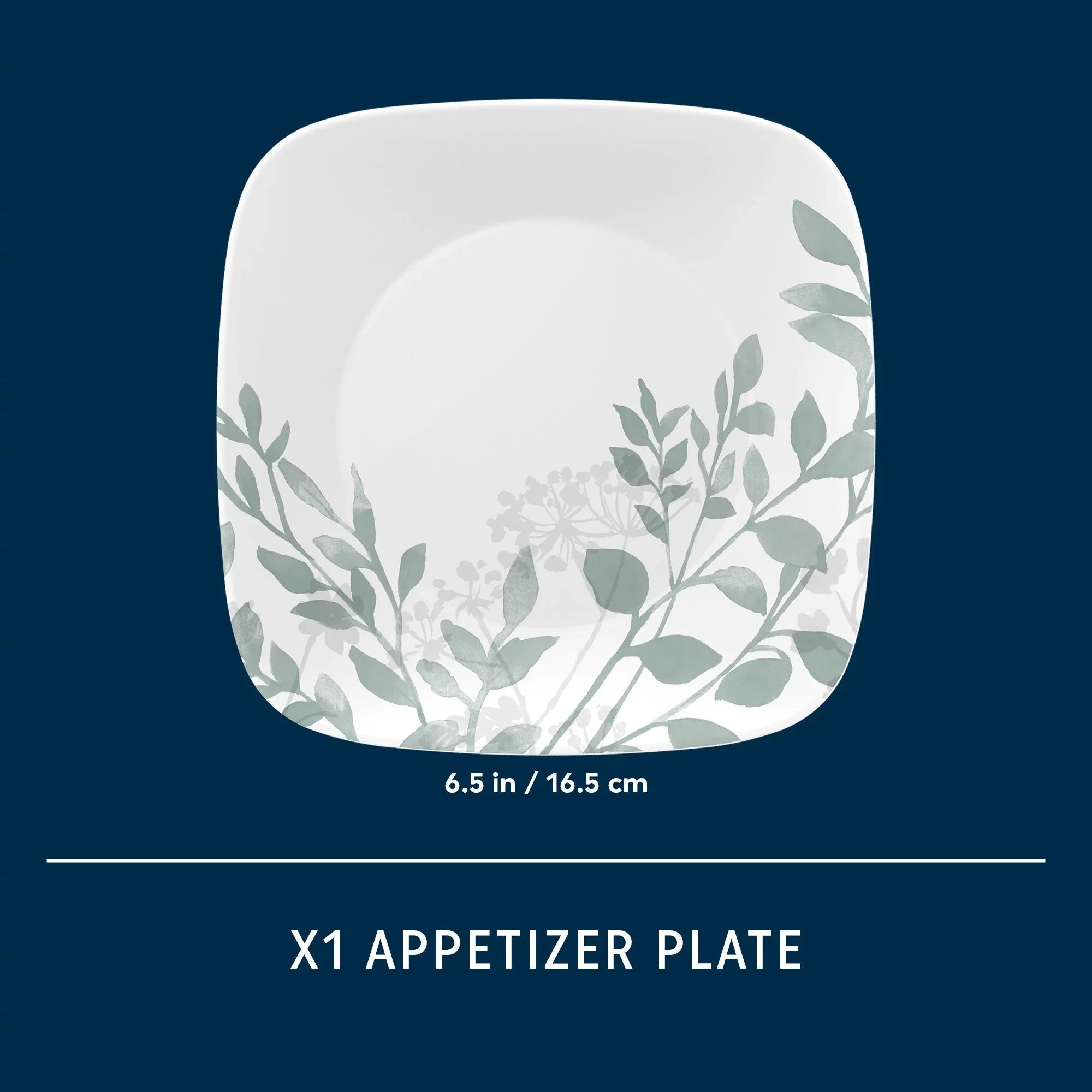 Corelle Lightweight Plates Square Amalie 6.5 Appetizer Plate - Image 6