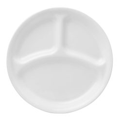 Corelle Lightweight Plates Winter Frost White 10.25 Divided Dinner Plate