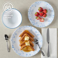 Alternative view of Corelle Lightweight Plates Garden Song 12-piece Dinnerware Set, Service for 4