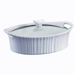 CorningWare  French White  2.5-quart Oval Baking Dish with Lid