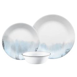 Corelle Lightweight Plates Tranquil Reflections 12-piece Dinnerware Set, Service for 4