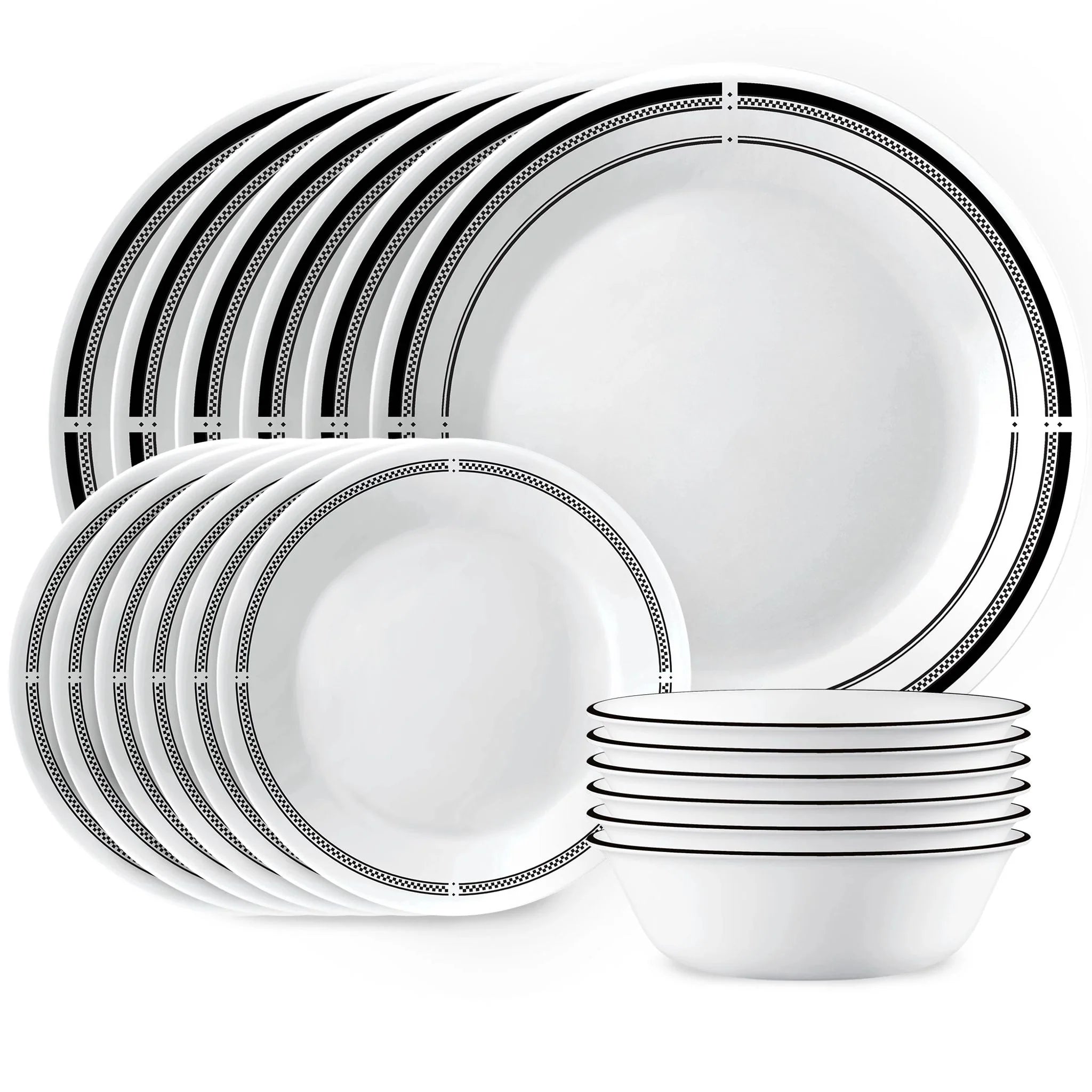 Corelle Lightweight Plates Brasserie 18-piece Dinnerware Set, Service for 6