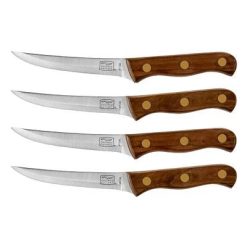 Corelle Lightweight Plates Chicago Dinnerware Walnut Tradition  4-piece Steak Knife Set