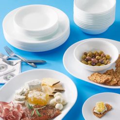 Alternative view of Corelle Lightweight Plates Winter Frost White 38-piece Dinnerware Set, Service for 12