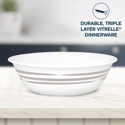 Alternative view of Corelle Lightweight Plates Brushed Silver 18-ounce Cereal Bowl