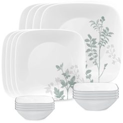 Corelle Lightweight Plates Amalie 16-piece Dinnerware Set, Service for 4