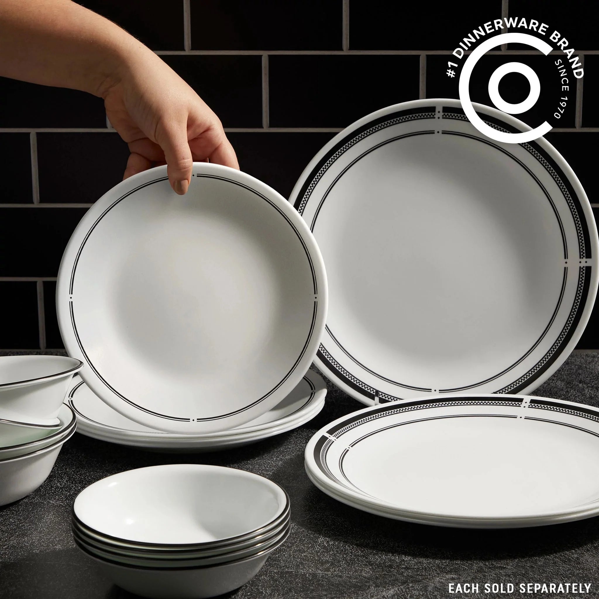 Corelle Lightweight Plates Brasserie 8.5 Salad Plate, 6-pack - Image 2