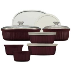 CorningWare  French Colors 12-piece Bakeware Set, Cabernet