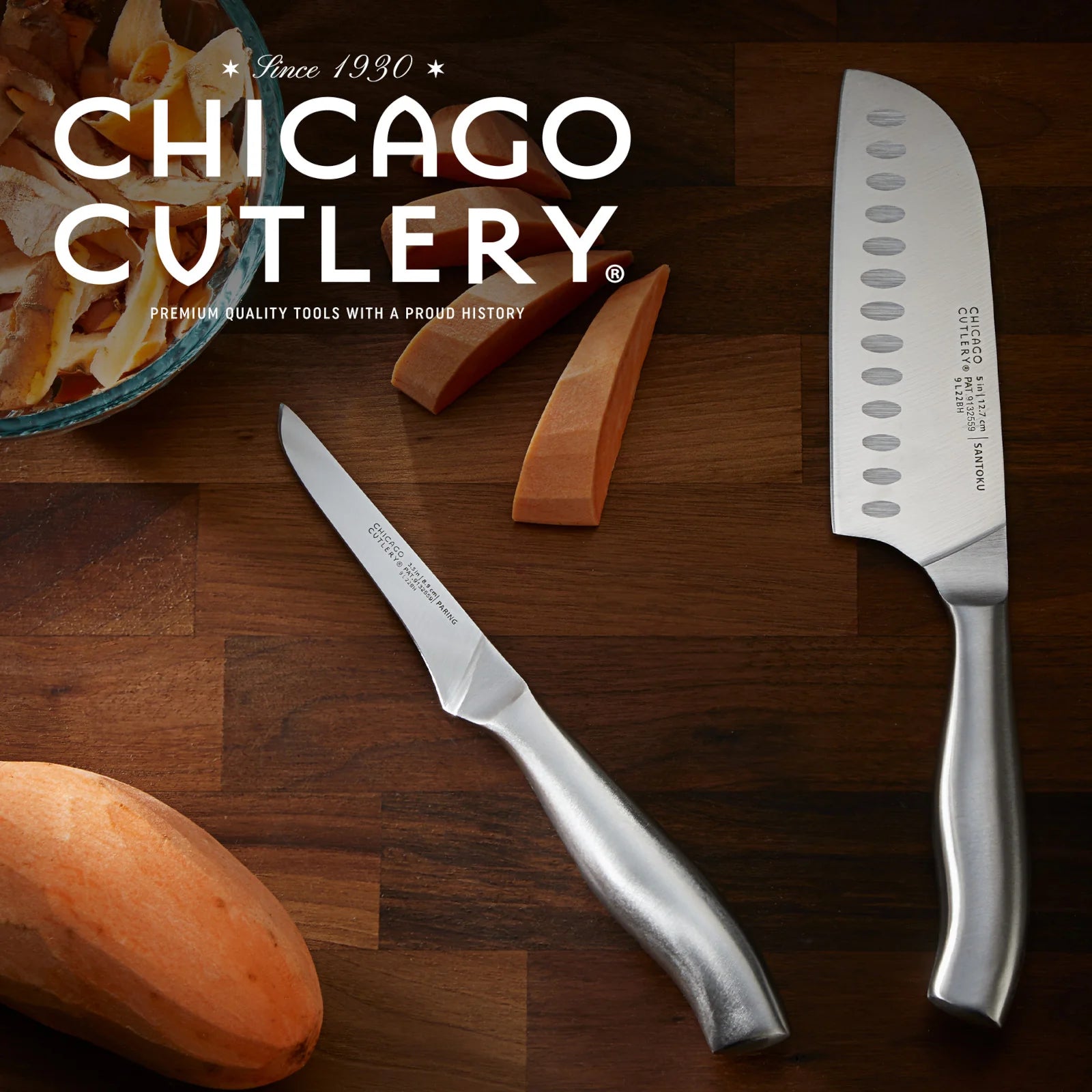 Corelle Lightweight Plates Chicago Dinnerware Insignia Steel Guided Grip 2-piece Knife Set - Image 2