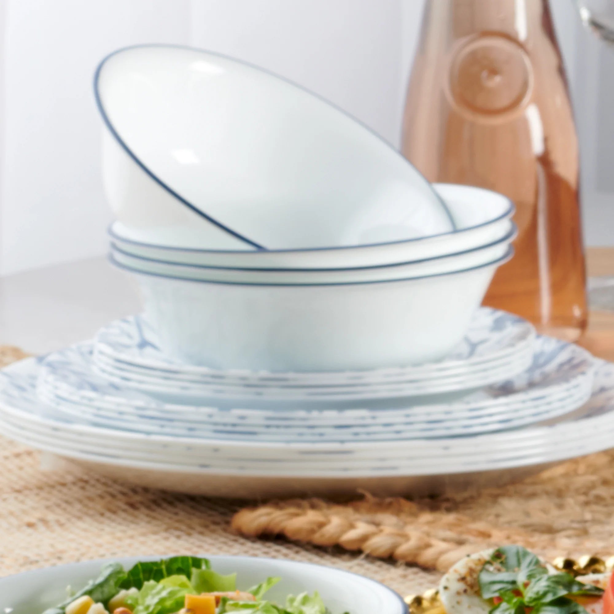 Corelle Lightweight Plates Darlington 18-ounce Cereal/Soup Bowl - Image 8