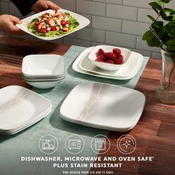 Alternative view of Corelle Lightweight Plates Wandering Groves 12-piece Dinnerware Set, Service for 4