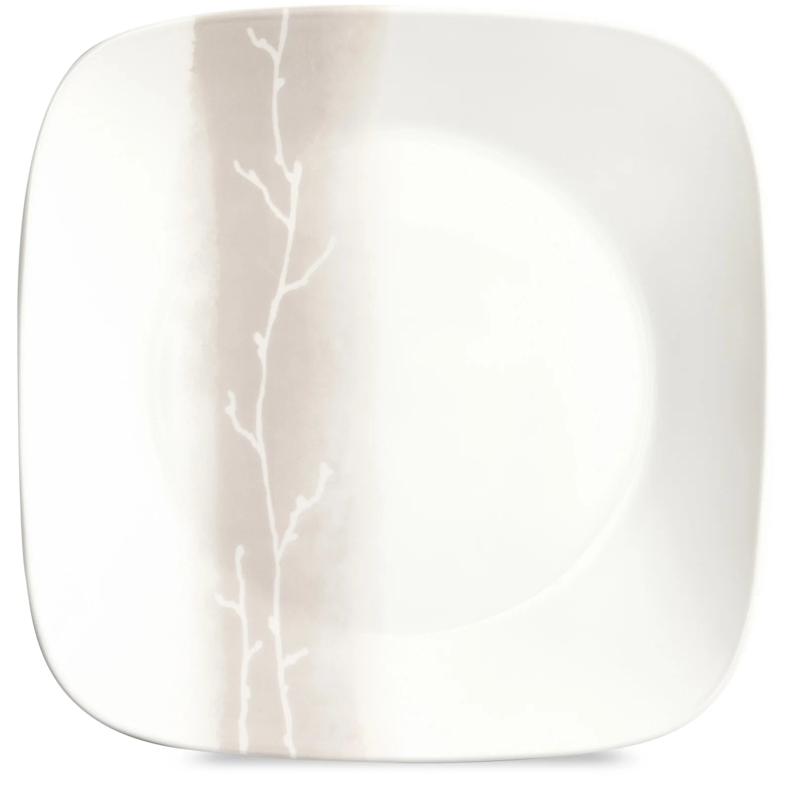 Corelle Lightweight Plates Square Wandering Grove 10.5 Dinner Plate