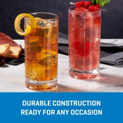 Alternative view of Ocean Glass Traze FTR Highball Glasses (4-Pieces), 12-ounce, Dishwasher Safe
