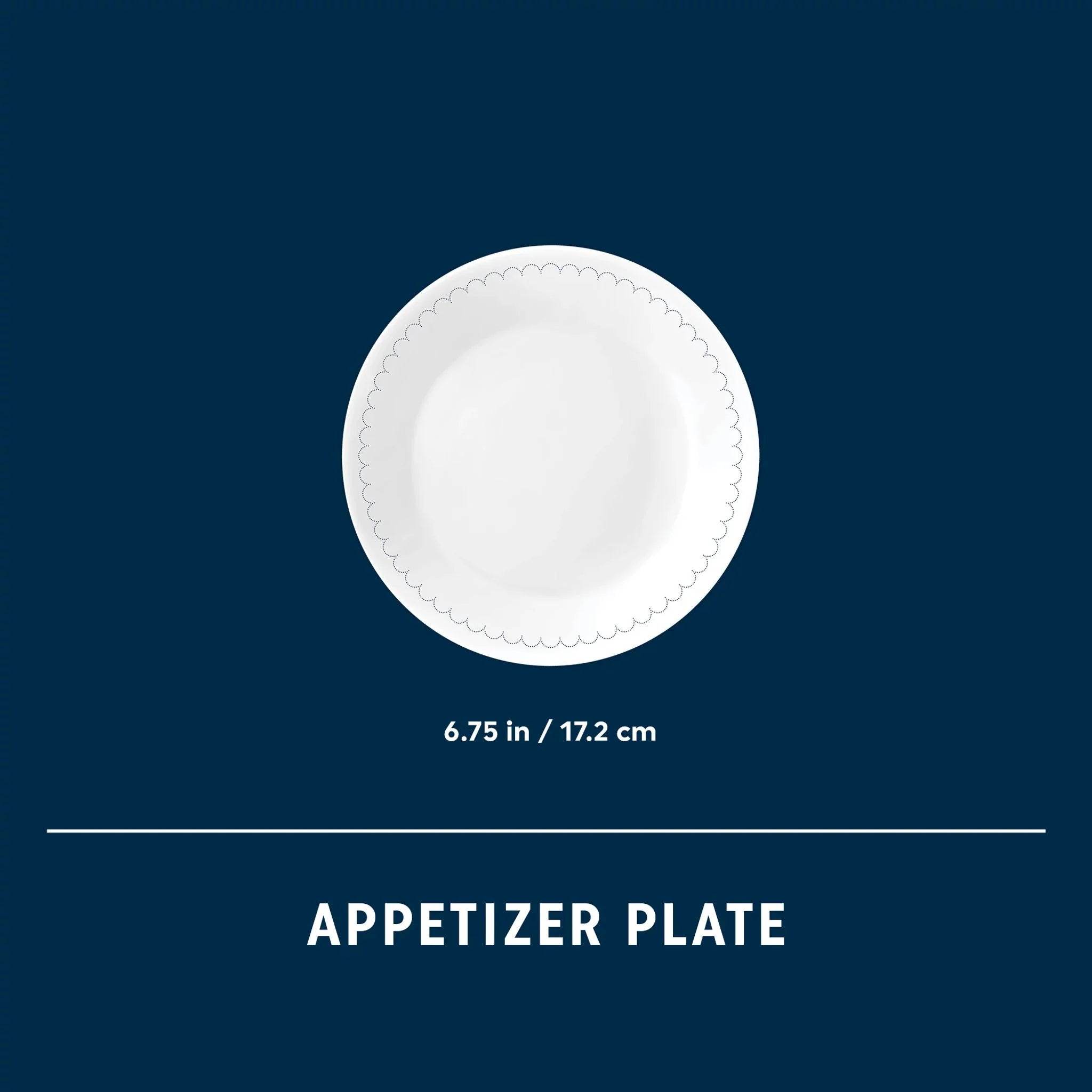 Corelle Lightweight Plates Caspian Lace 6.75 Appetizer Plate - Image 4