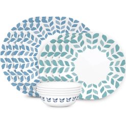 Corelle Lightweight Plates Global Collection Northern Pines 12-piece Dinnerware Set, Service for 4