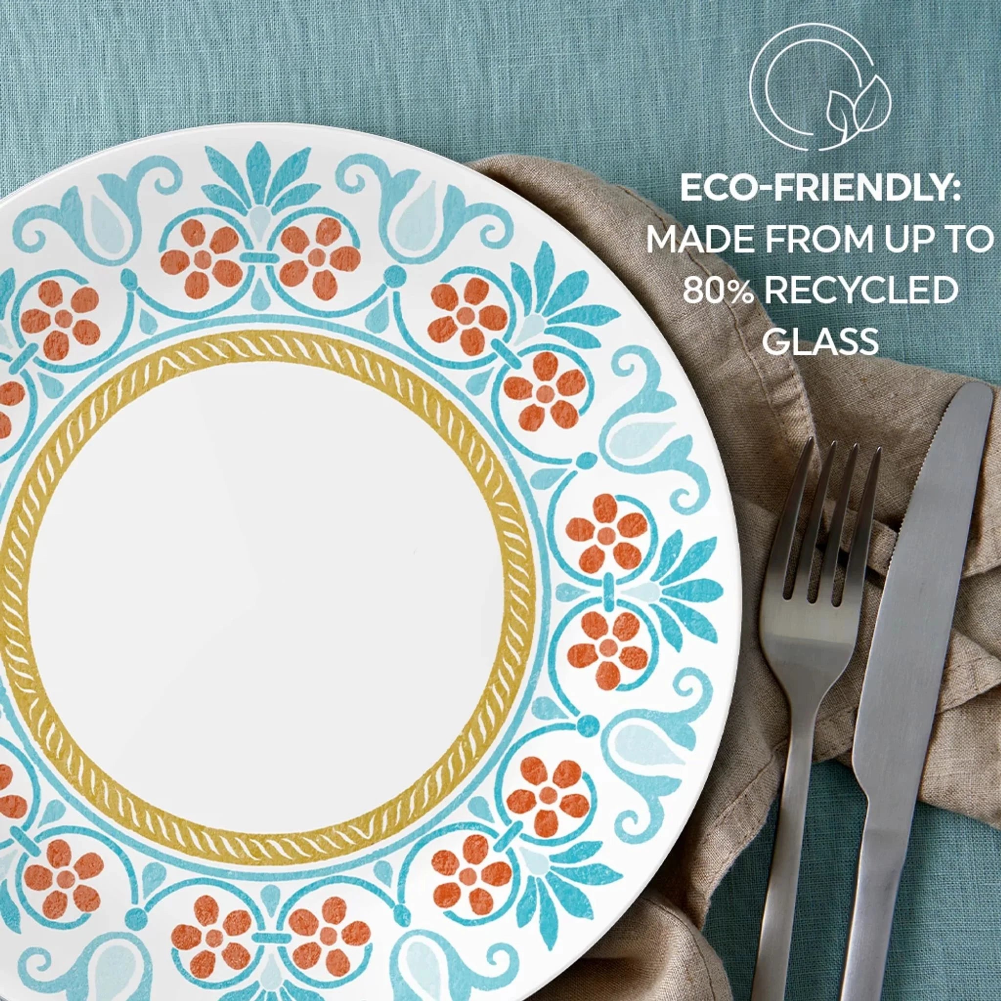 Corelle Lightweight Plates Global Collection Terracotta Dreams, 8.5 Salad Plates, 6-pack - Image 7