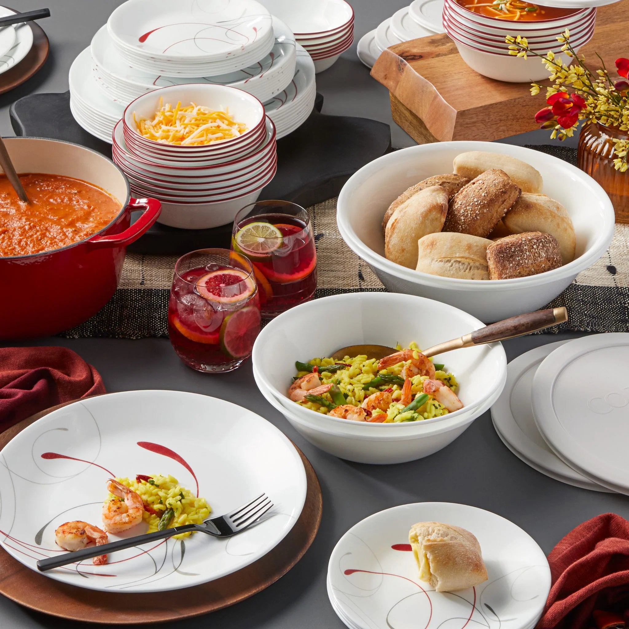 Corelle Lightweight Plates Classic Splendor 78-piece Dinnerware Set, Service for 12 - Image 3