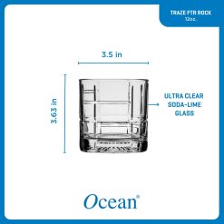 Alternative view of Ocean Glass Traze FTR Rocks Glasses (4-Pieces), 12-ounce, Dishwasher Safe