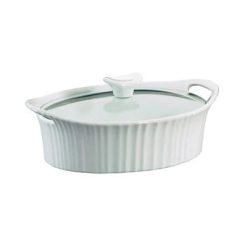 CorningWare  French White  1.5-quart Oval Casserole Dish with Lid