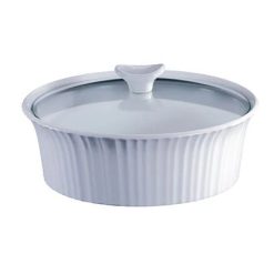 CorningWare  French White  2.5-quart Round Baking Dish with Lid