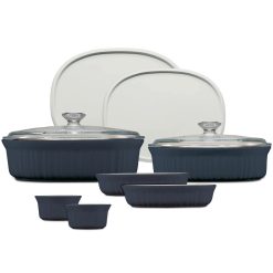 CorningWare  French Colors 10-piece Oval Bakeware Set, Navy