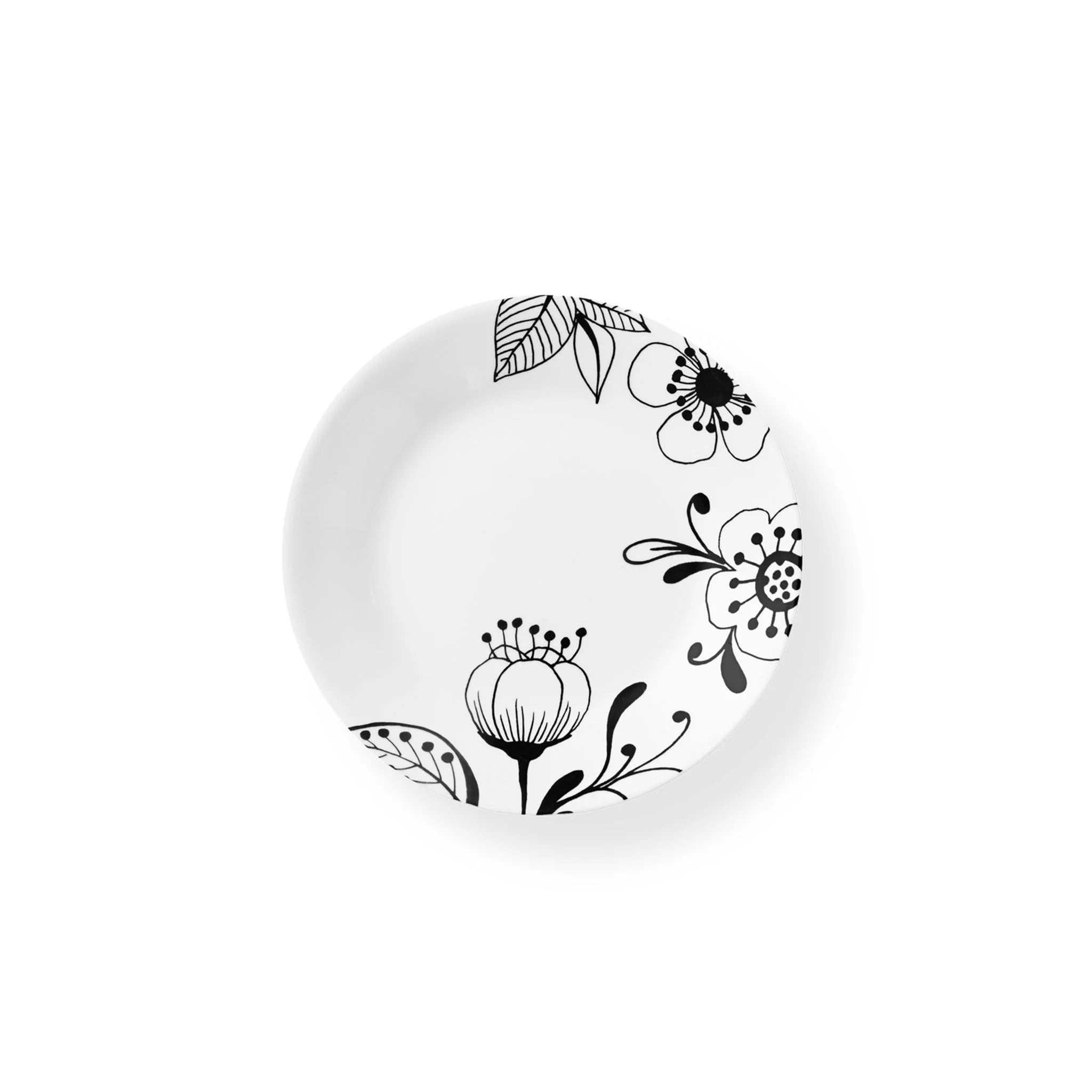 Corelle Lightweight Plates Inked Poppy 6.75 Appetizer Plate