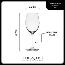 Alternative view of Lucaris Bangkok Bliss Cabernet Glasses (4-Pieces), 16-ounce, Dishwasher Safe, Lead-free Crystalline