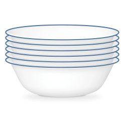 Corelle Lightweight Plates Botanical Stripes 18-ounce Cereal Bowls, 6-pack