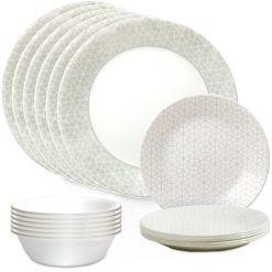 Corelle Lightweight Plates Knox 18-piece Dinnerware Set, Service for 6