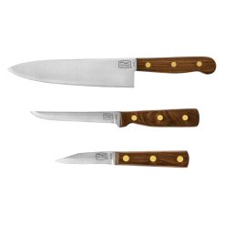 Corelle Lightweight Plates Chicago Dinnerware Walnut Tradition  3-piece Knife Set