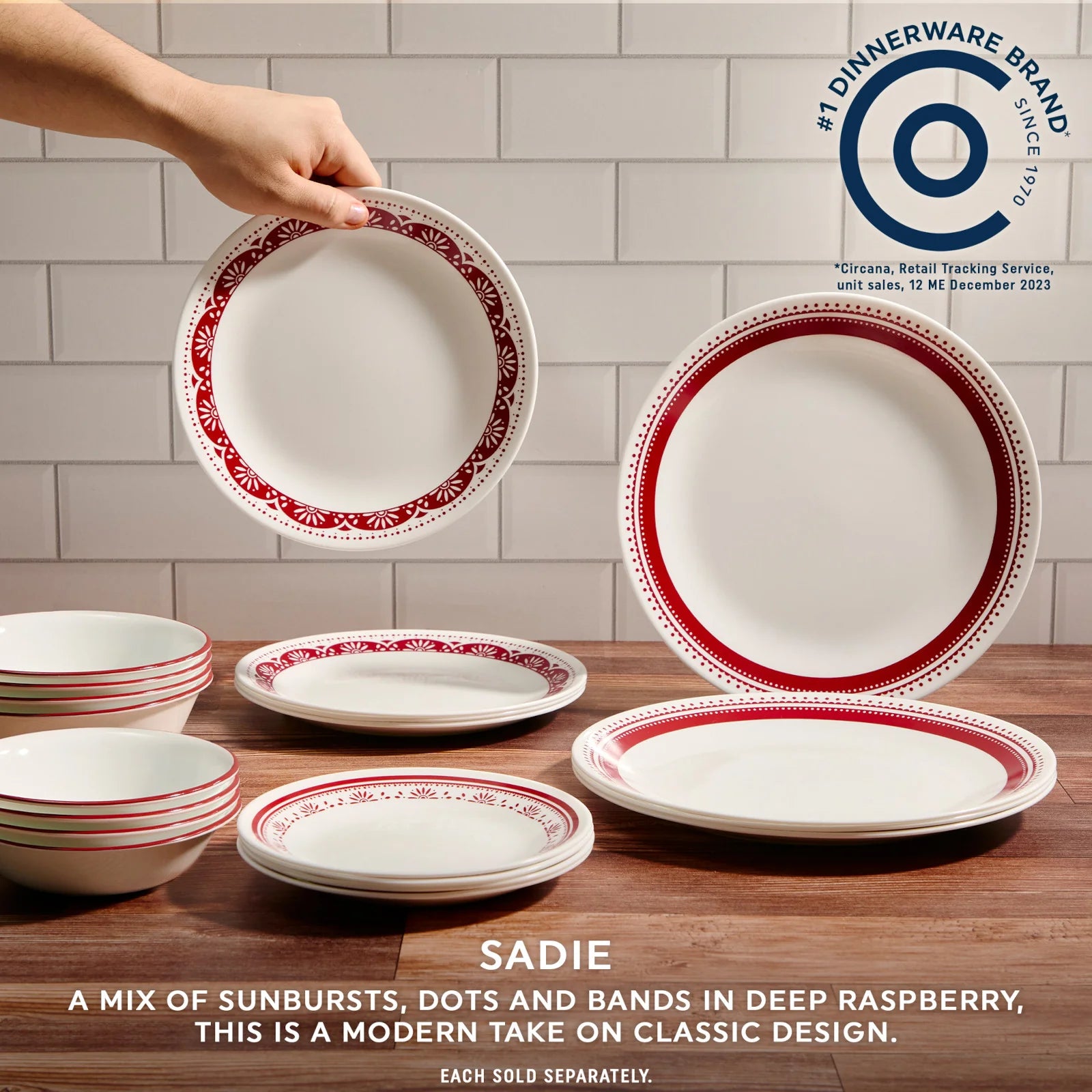 Corelle Lightweight Plates Sadie 8.5 Salad Plate - Image 2