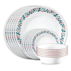Corelle Lightweight Plates Winter Berries 18-pc Dinnerware Set, Service for 6